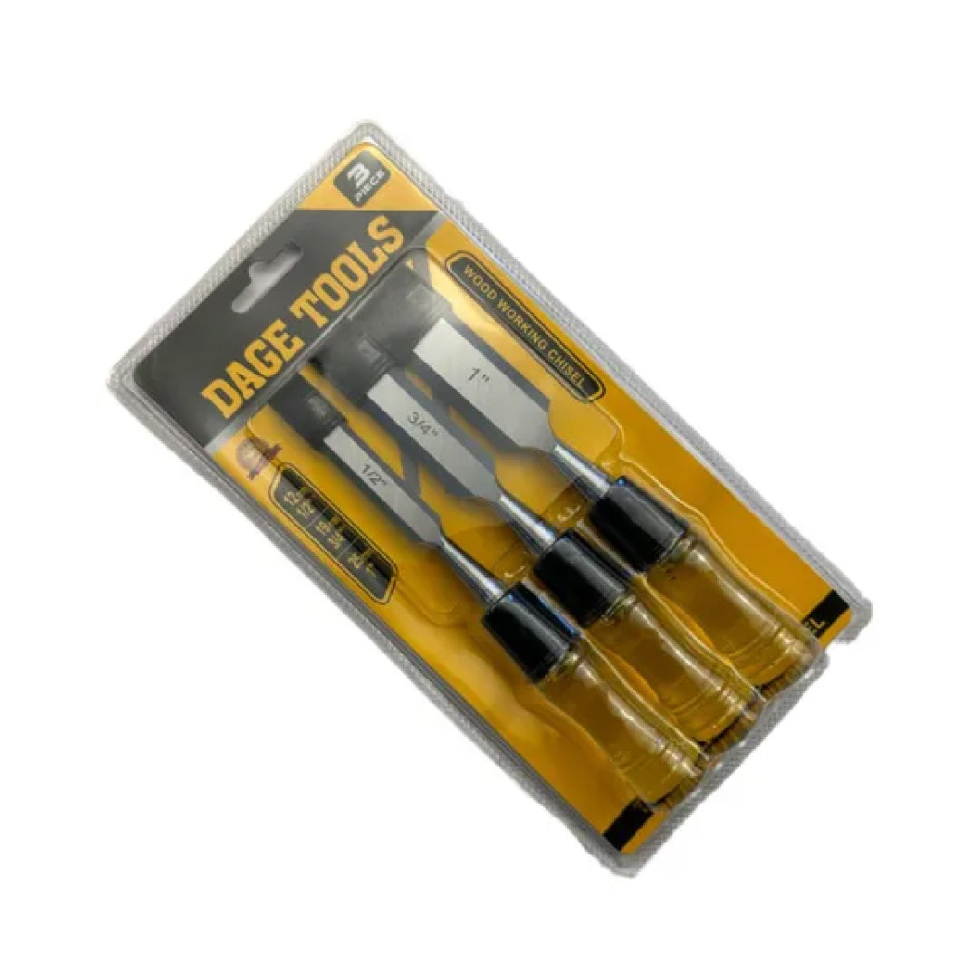 3Pcs Wood Chisels Set Sharp Chrome Vanadium Steel