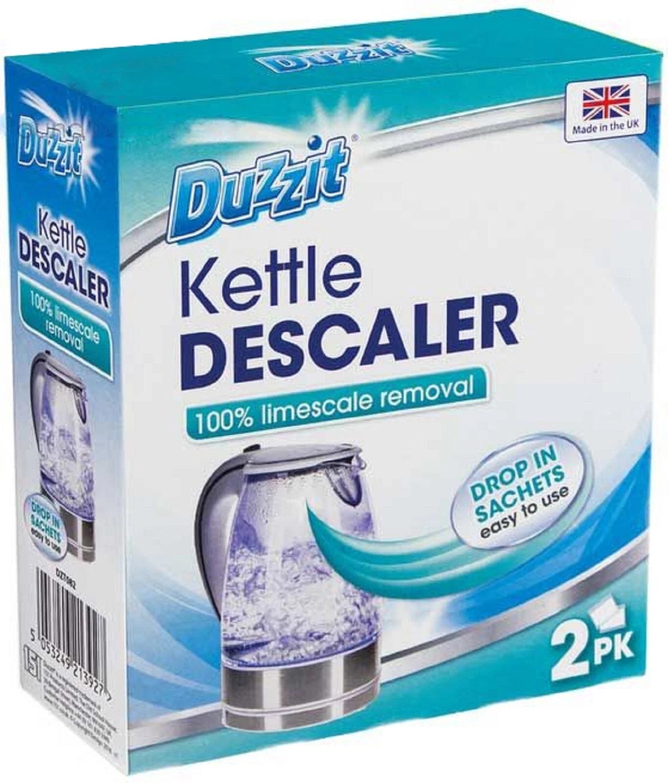 2 PK Kettle Descaler Drop In Sachets Kettle Cleaner Limescale Remover Kitchen