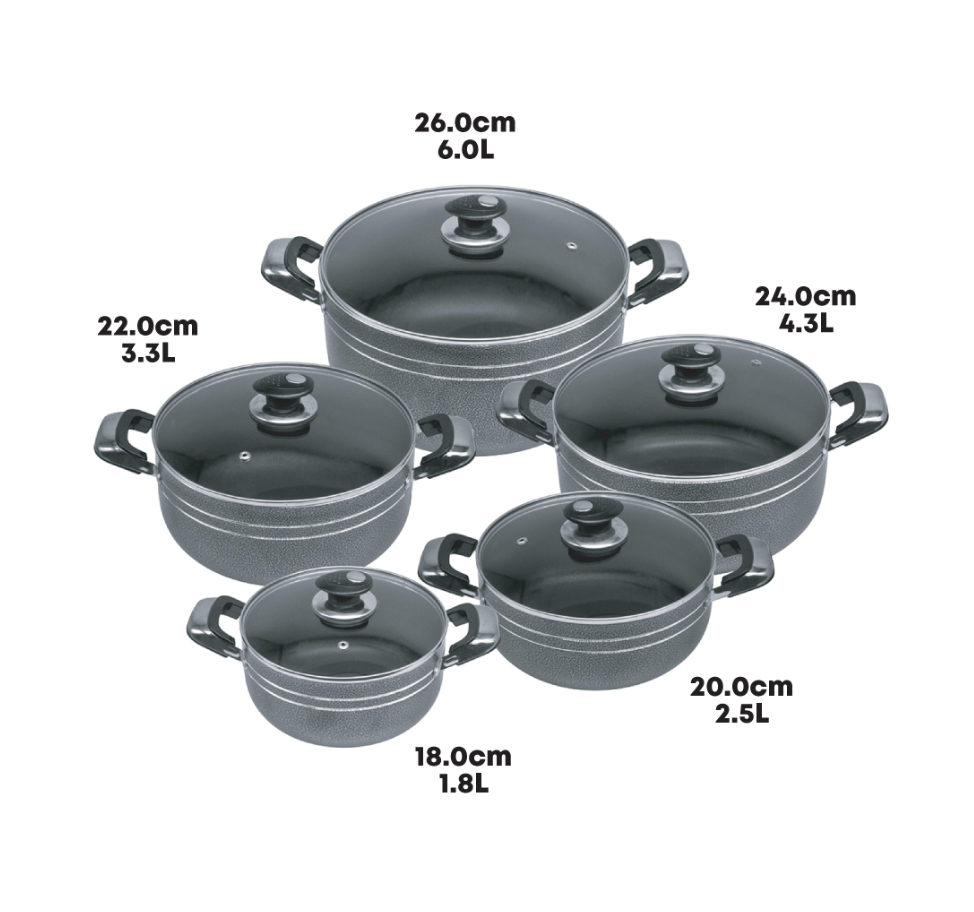 Una Non-stick Stockpot Set 18 - 26 cm