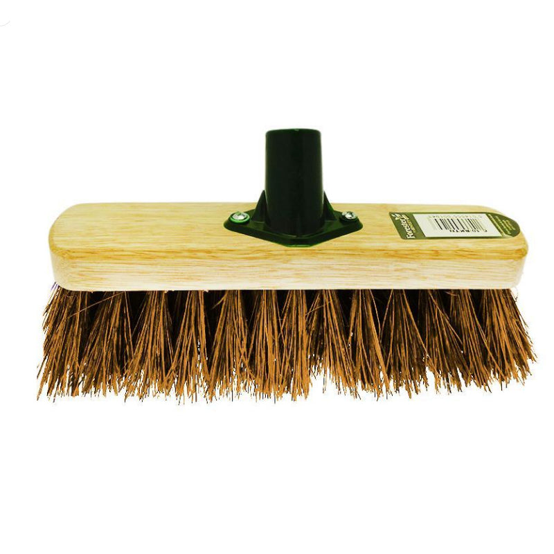 Wooden Broom Head Natural Soft Coco Bristle (Without Handle)