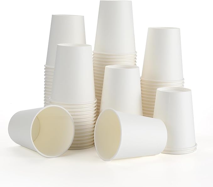 40x Paper Cups - 7 OZ or Hot and Cold Drinks (Random Design)