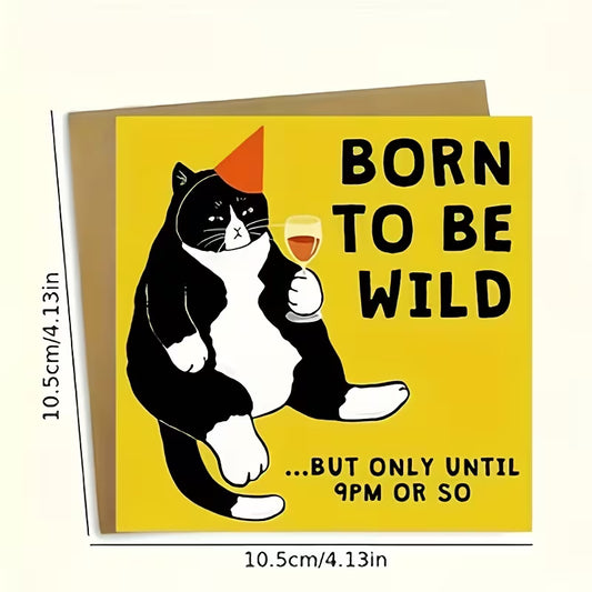 Funny Birthday Card - Playful Gift Card Suitable for Husbands, Wives, Men and Women, with Envelopes