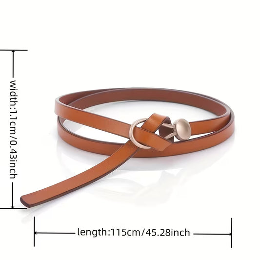Women's Belt, Preppy Casual Style, Versatile Knot Tie Waist Belt
