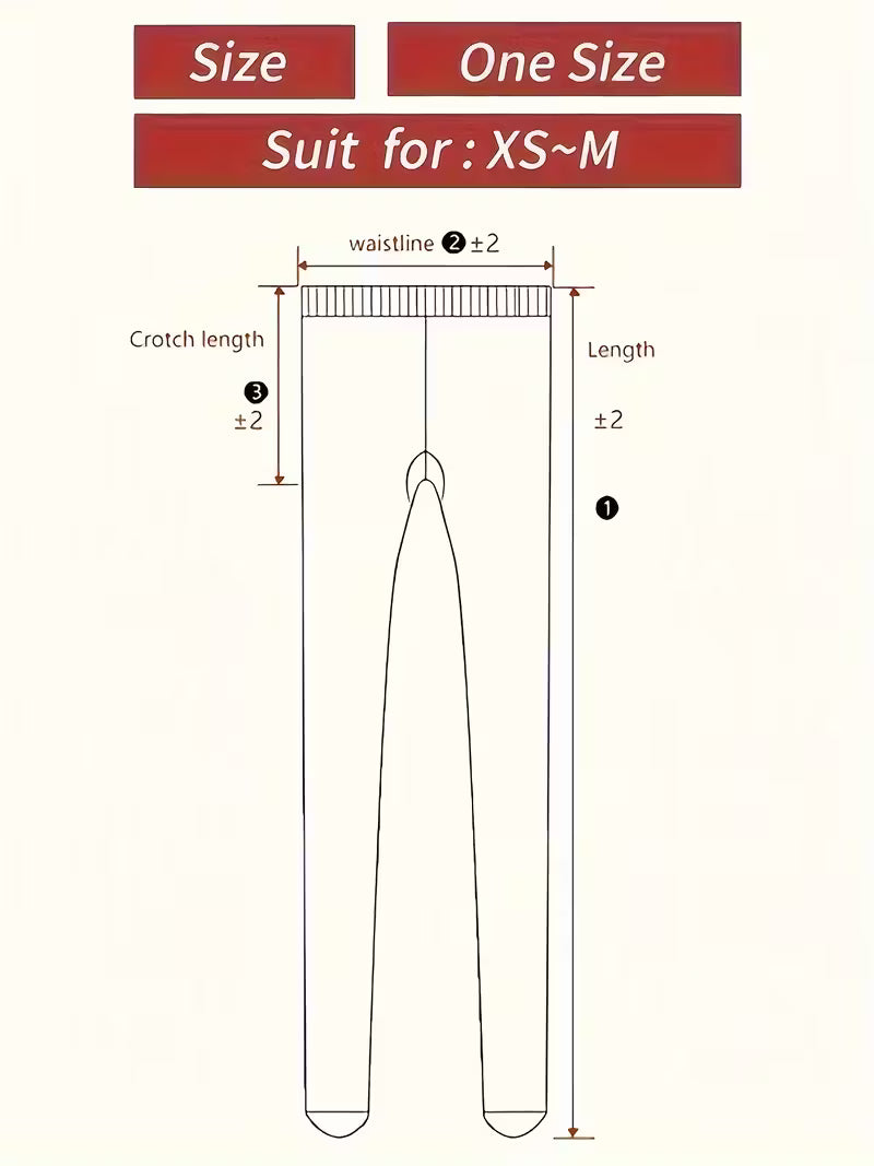 Fake Translucent Thermal Pants for Fall & Spring - One Size