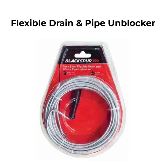 Blackspur 7m x 5mm Flexible Drain & Pipe Unblocker