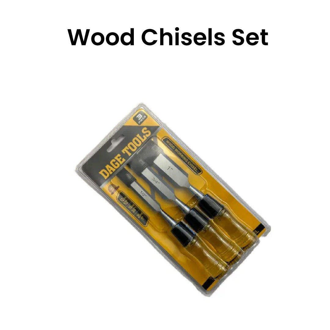 3Pcs Wood Chisels Set Sharp Chrome Vanadium Steel