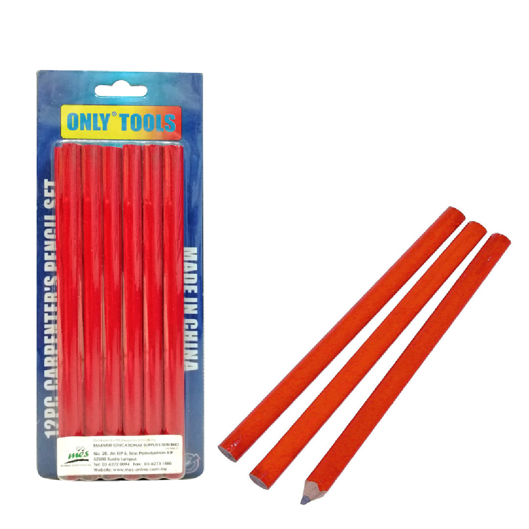 Carpenter Pencils 12 Pack Large Red Pencils