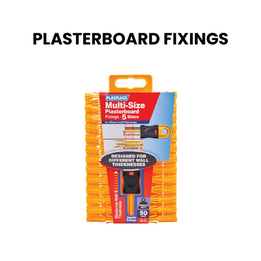 Plasplugs Multi-Size Plasterboard Fixings (Pack of 50)