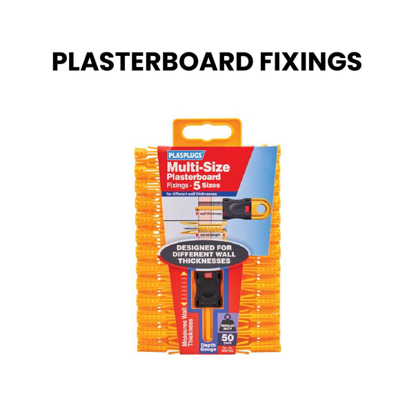 Plasplugs Multi-Size Plasterboard Fixings (Pack of 50)