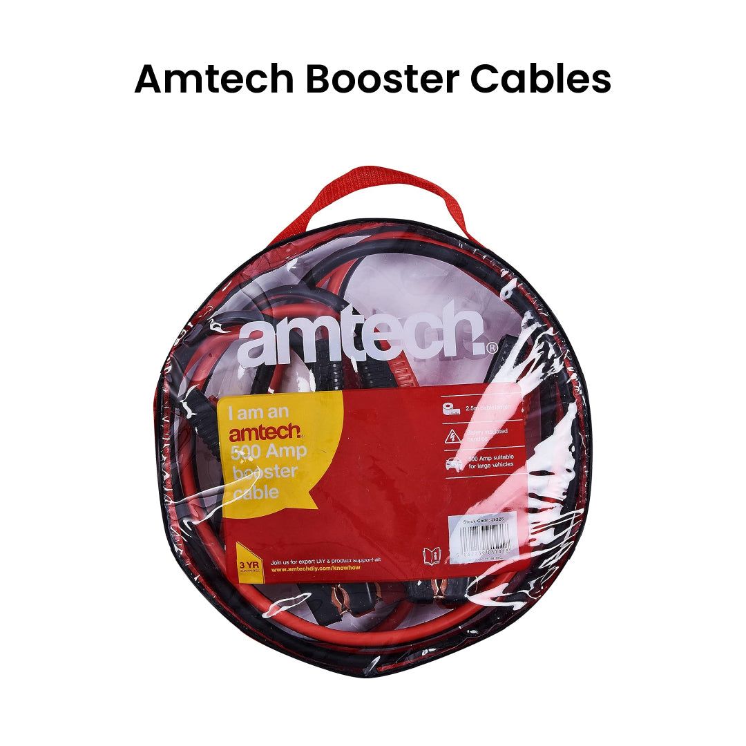 Amtech J0325 500 AMP Booster Cables/Jump Lead