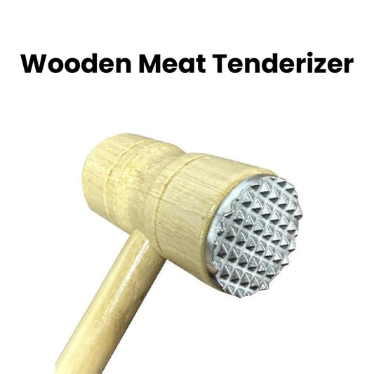 Wooden Meat Tenderizer Mallet Teeth Steak Pointed Round Hammer