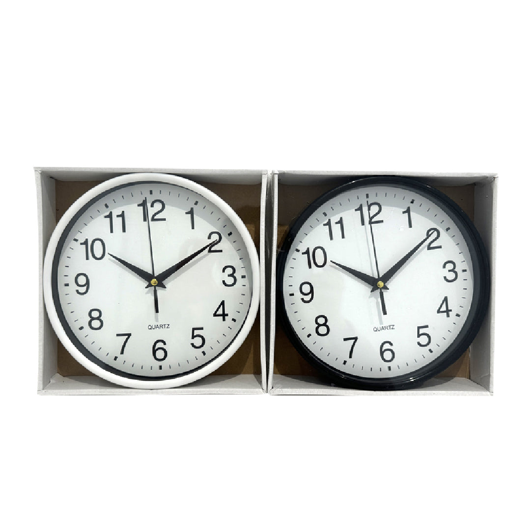 Quartz Basic Wall Clock Round Vintage Analogue  30 cm White