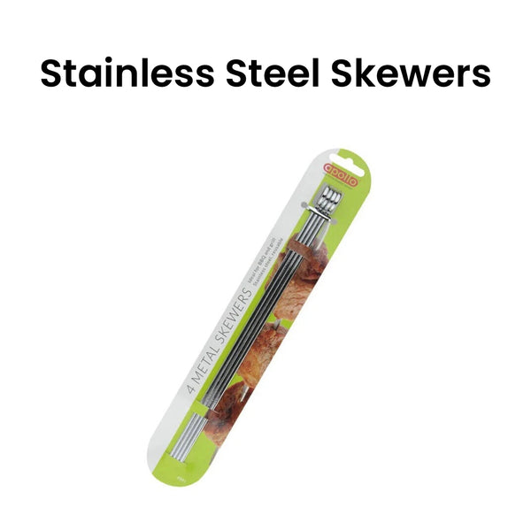 Apollo Stainless Steel Skewers 30cm Set Of 4