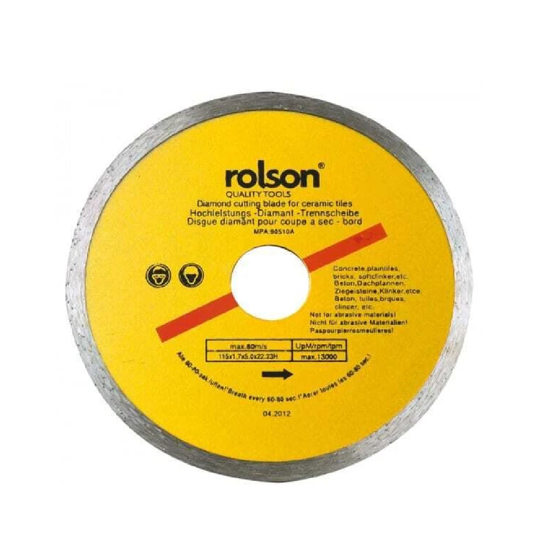 Rolson 115mm Ceramic Tile Blade Diamond Tipped 24864