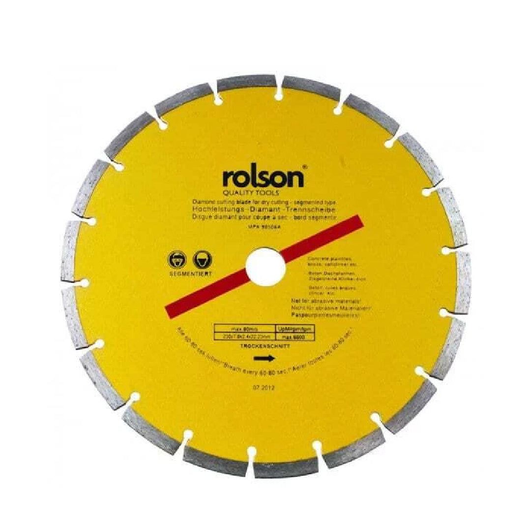 Rolson 230mm Diamond Tipped Blade Dry Cut 24397