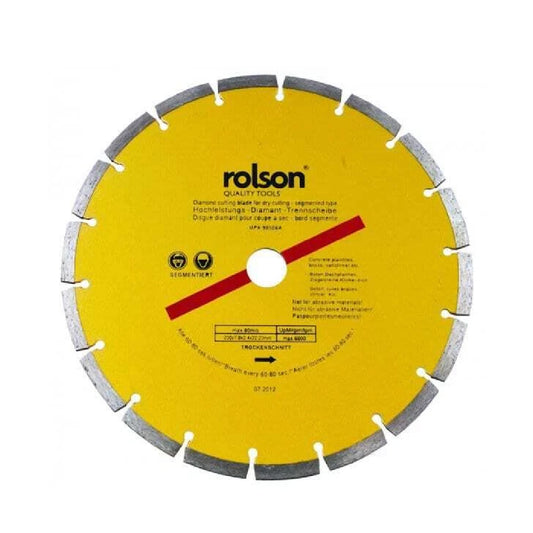 Rolson 230mm Diamond Tipped Blade Dry Cut 24397