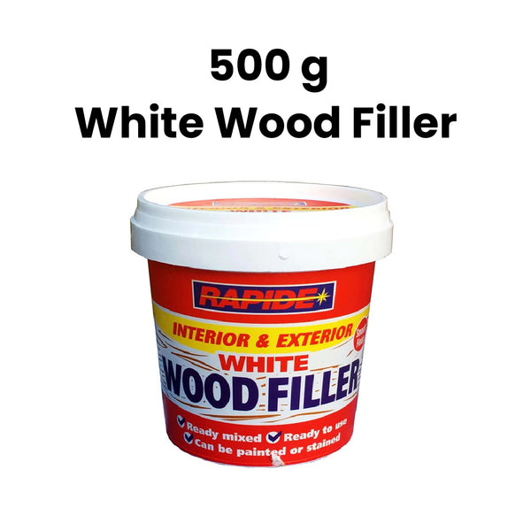 Multi Purpose Interior Exterior White Wood Filler 500g