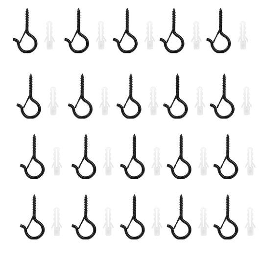 Pack of 20 Q-Hanger Metal Screw Hook Buckle