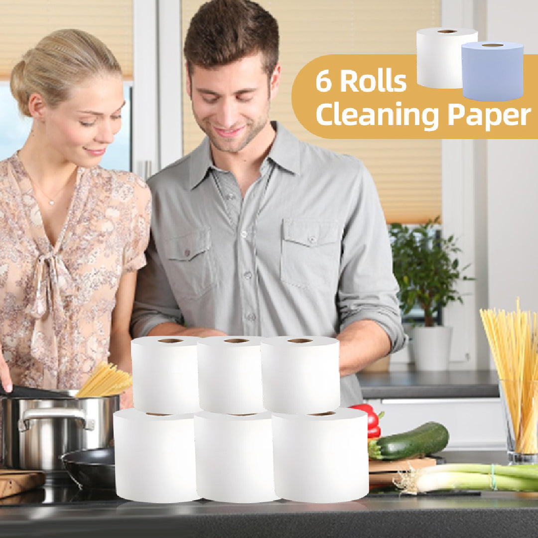 6 Rolls Cleaning Paper White Centrefeed Rolls ( Kitchen and cleaning )