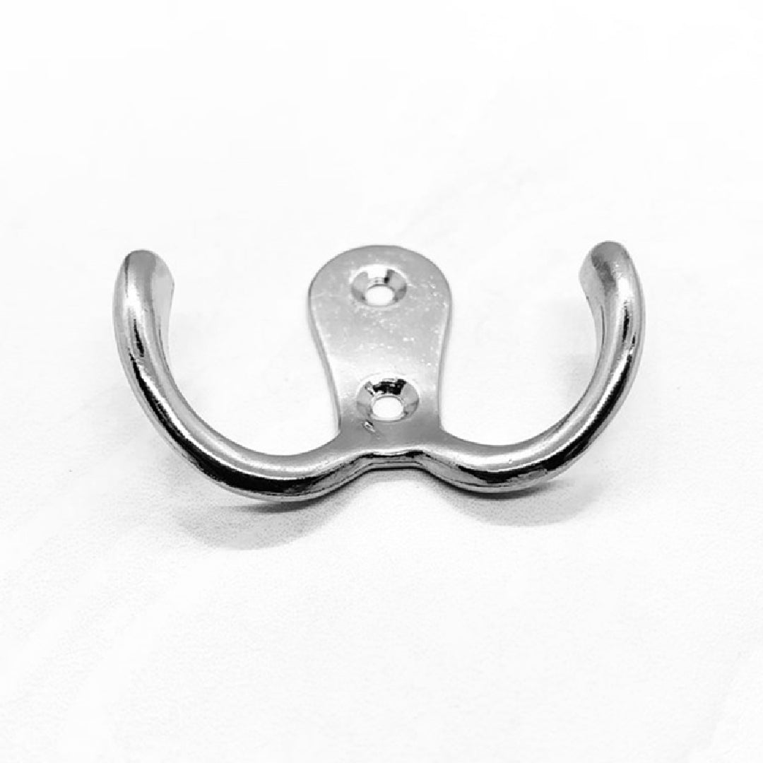 10 Pcs Double Coat Hooks Metal Screws