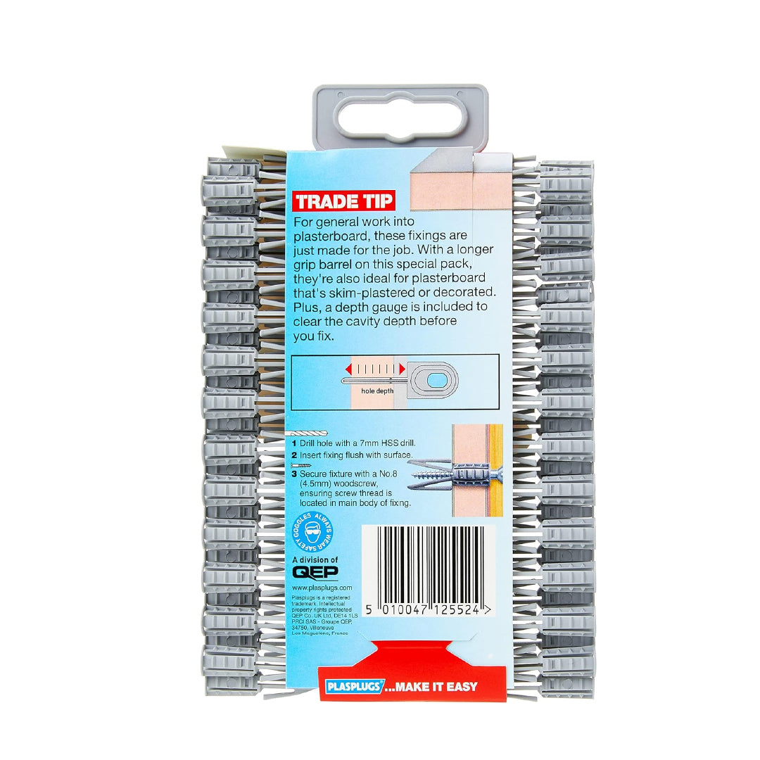 Plasplug SCF552 Plasterboard Fixings (50 Fixings)