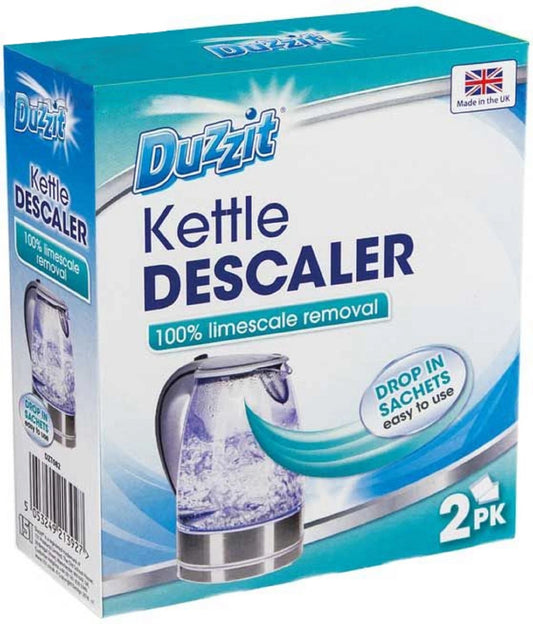 2 PK Kettle Descaler Drop In Sachets Kettle Cleaner Limescale Remover Kitchen