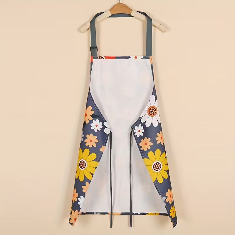 Adjustable Floral & Heart Print Apron