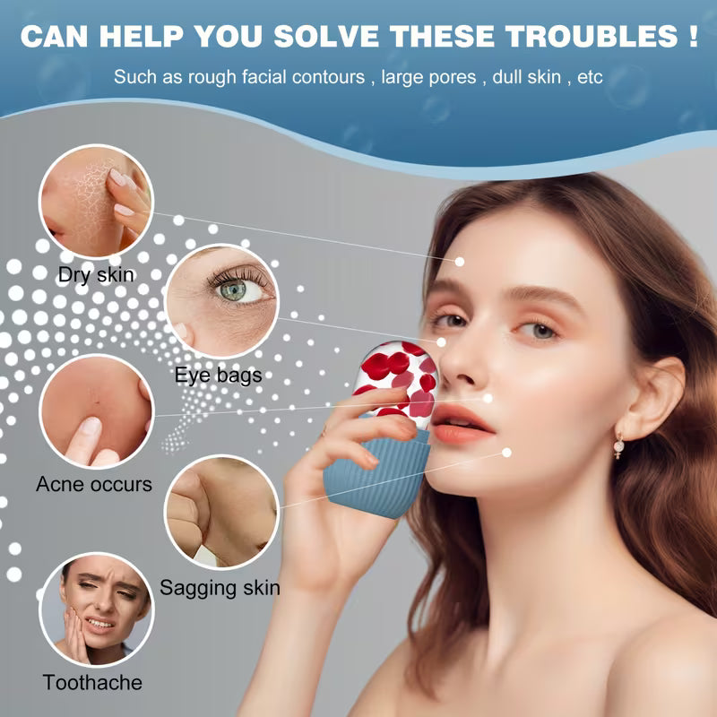 Face Massage Ball - Reusable Cooling Roller for Skincare, & Toothache Relief