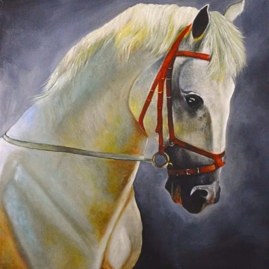 OwlsBit Horse Collection - OB03 Oil Painting (Handmade) - 2.6x2.6 ft