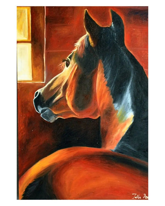 OwlsBit Horse Collection - OB09 Oil Painting (Handmade) - 36 x 24 inch