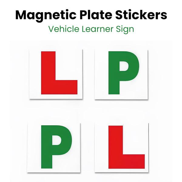 MAGNETIC L & P PLATES CAR LEARNER SIGN STICKERS