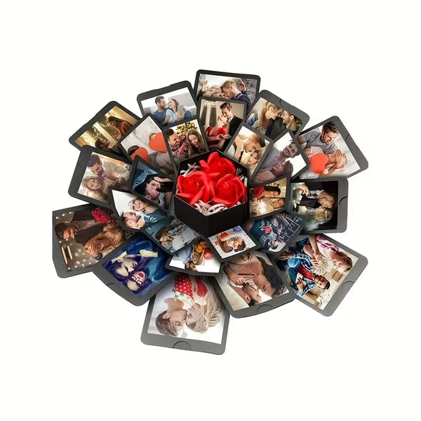 19pcs Hexagonal Explosion Craft Album Box, Surprise Birthday Gift Box (No Accessories)