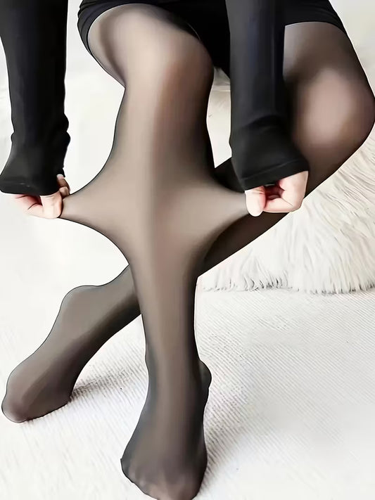 Fake Translucent Thermal Pants for Fall & Spring - One Size