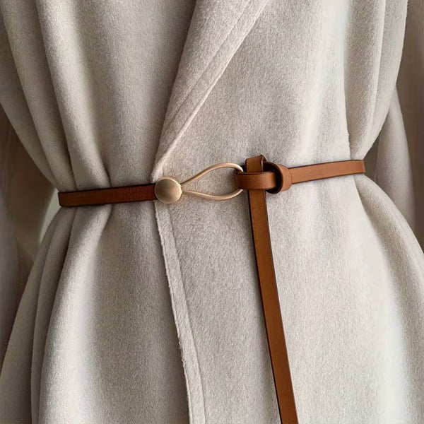 Women's Belt, Preppy Casual Style, Versatile Knot Tie Waist Belt