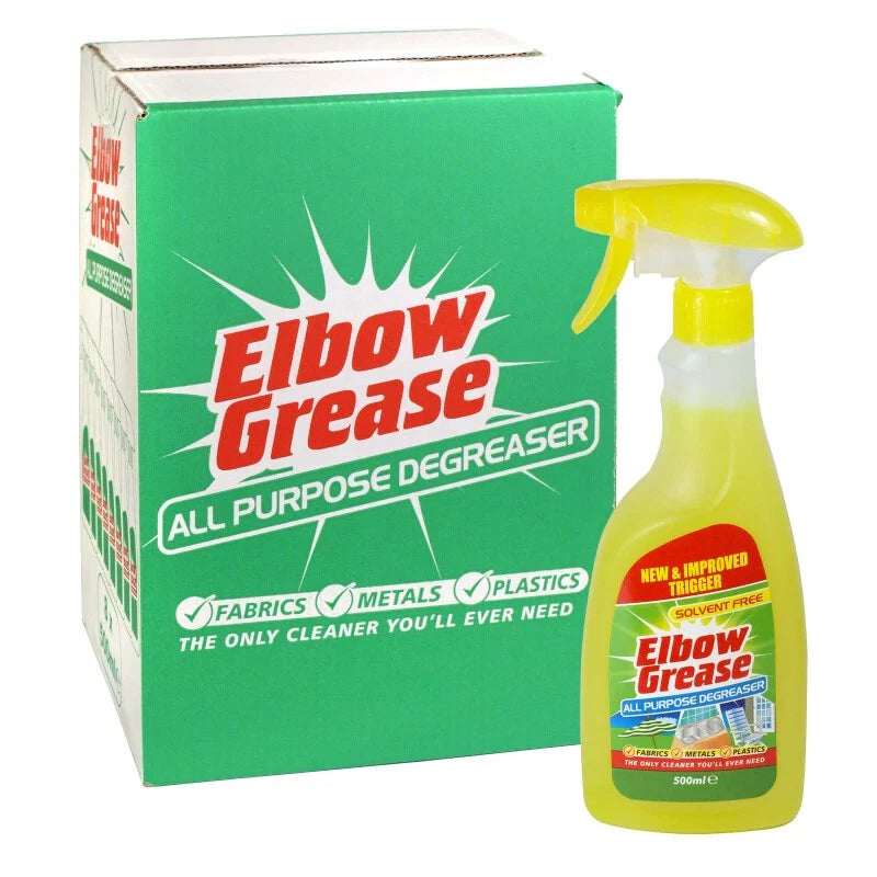 8x Elbow Grease Spray 500ml All Purpose Degreaser Fabrics, Metal, Plastics UK