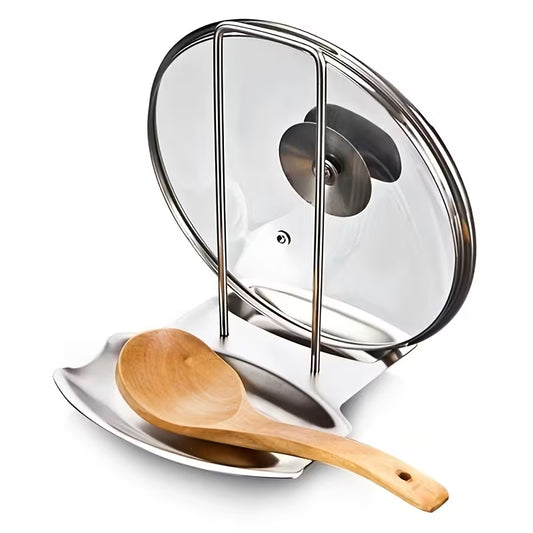 Stainless Steel Pot Lid Rack with Drain Tray
