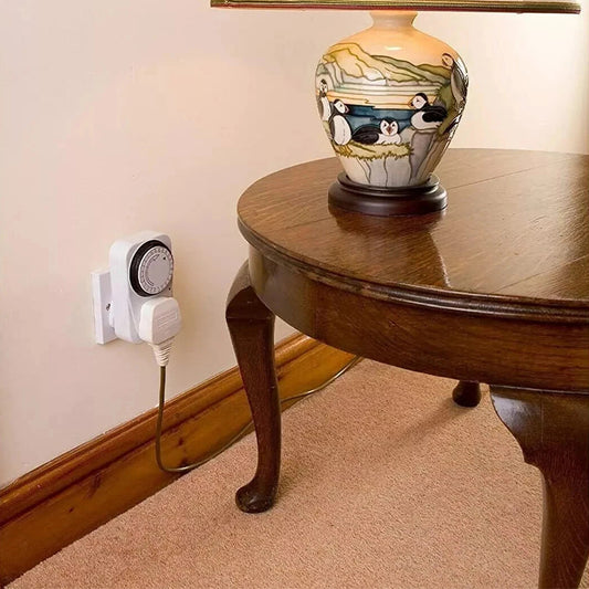 24 Hour Electric Mains Plug In Timer Switch Socket UK Adapter