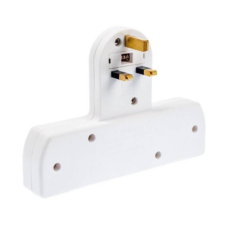 3 Way Gang Extension Wall Socket UK Mains Plug Adaptor Convert Extender 13A