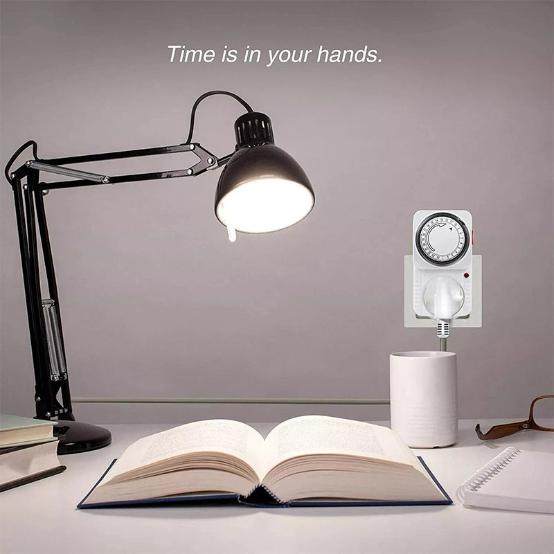 24 Hour Electric Mains Plug In Timer Switch Socket UK Adapter