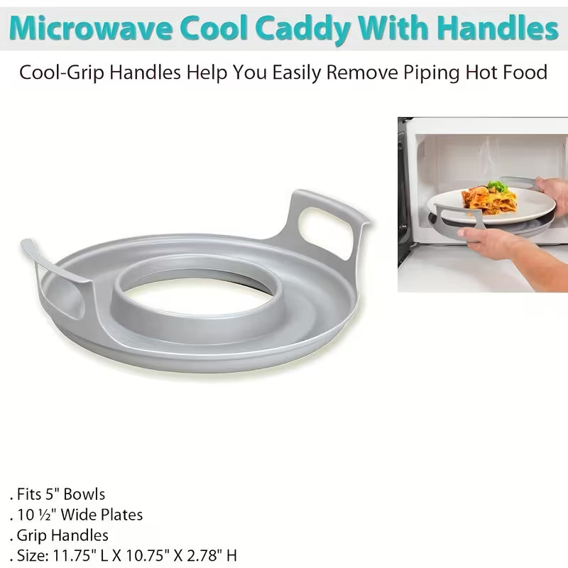 Microwave Cool Caddy with Handles - Heavy-Duty Microwave Bowl Holder